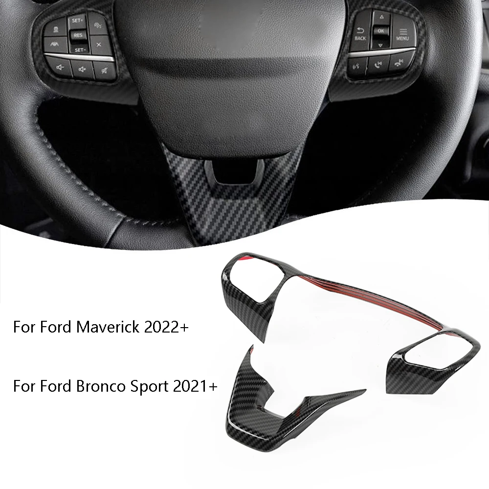 

Artudatech внутренняя отделка рулевого колеса из углеродного волокна для Ford Maverick 2022 + автомобильные аксессуары