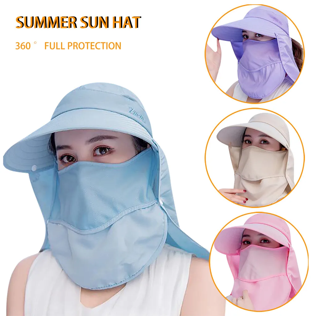 

Fashion Women's Foldable Sun Hat Wide Brim Sun Hat Face Neck Omnibearing UV Protection Summer Fishing fisherman Beach Hat