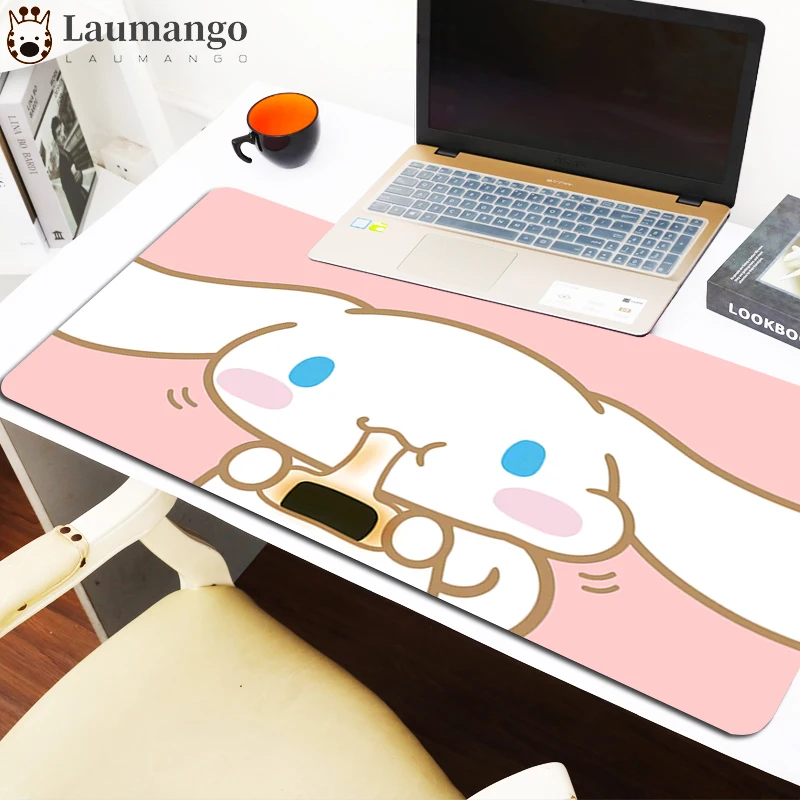 

Pink Peach Mochi Cat Mouse Pad Custom Print Keyboard Mat Deskmat Anime Desk Protector Gaming Laptops Carpet Gamer Xxl Mousepad