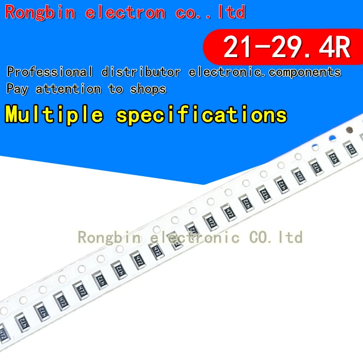 

100PCS 1206 SMD resistor 1% 1/2W 21R 22R 23.2R 24R 249R 26.1R 27R 28R 29.4R