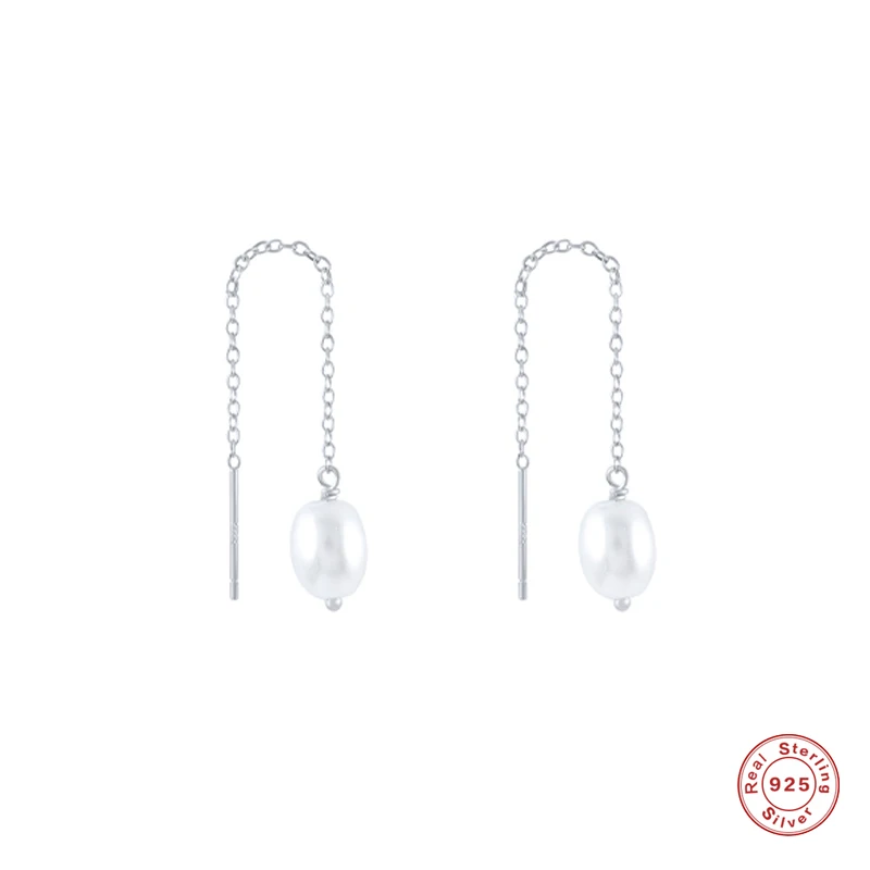 

Женские серьги-подвески из серебра 925 пробы, с жемчугом