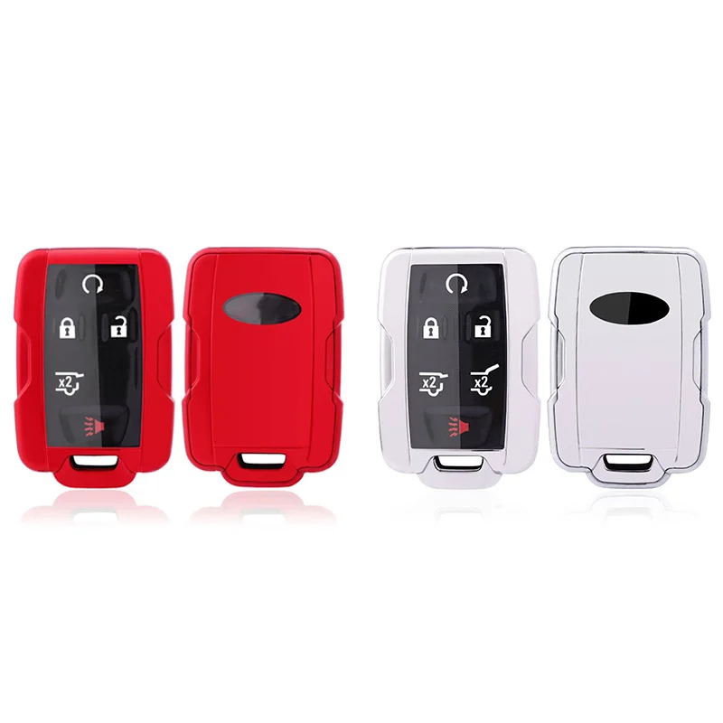 

Smart Key Fob Cover Case Smart Remote Control Protector 3/4/5 Button for Chevrolet Silverado Suburban Tahoe GMC