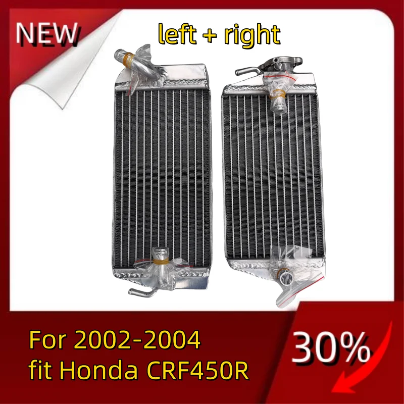 

Левый и правый для 2002-2004 годов, подходит для Honda CRF450R, алюминиевый радиатор CRF 450 R, охлаждающая жидкость 2002 2003 2004