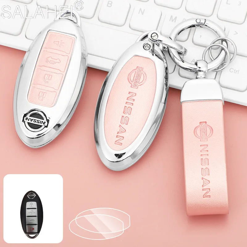 

Zinc Alloy Leather Car Remote Key Full Cover Case For Nissan Qashqai X-Trail T31 T32 Juke J10 J11 Tiida Altima Pathfinder Kicks