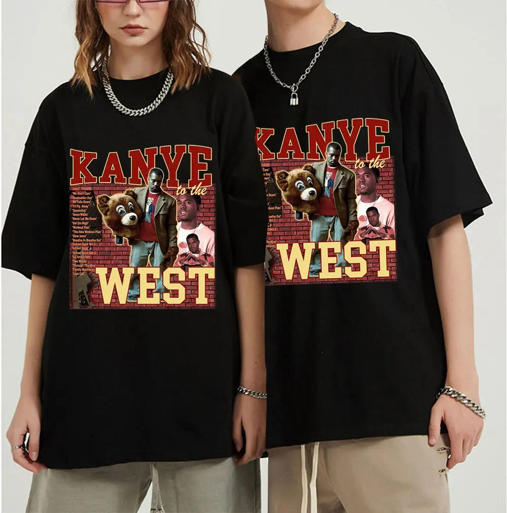 

Kanye West 90s Vintage Unisex Black Tshirt Men T Shirt Retro Graphic T Shirts 100% Cotton T-shirt Man Woman Tees Tops