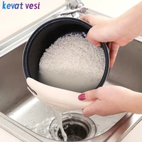 multi function kitchen colander rice washer rice washing spoon household plastic rice washer noodle fruit cleaner kitchen tools