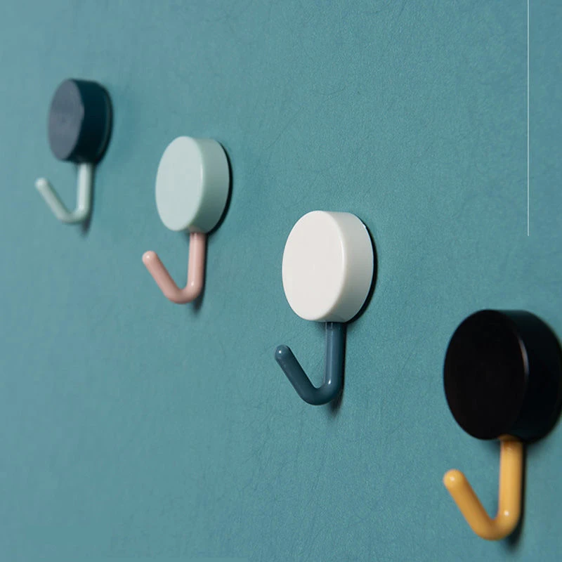 

6 шт. крючки для одежды, пластиковые прочные клейкие настенные крючки, современный минималистичный кухонный дверной ключ для спинки ванной, ...