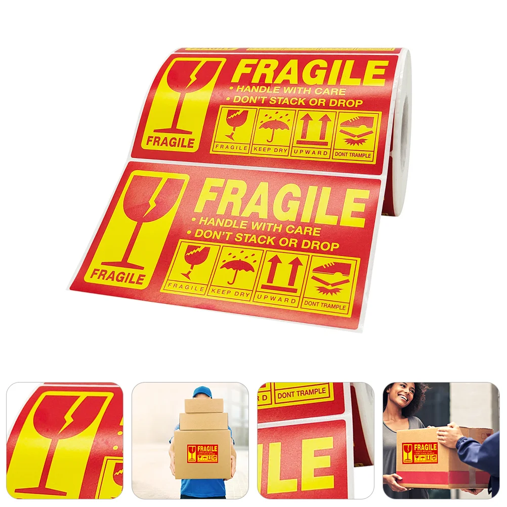 

Fragile Sticker Stickers Shipping Warning Label Care Labels Packing Handle Adhesive Tape Not Do Drop Decal Caution Permanent