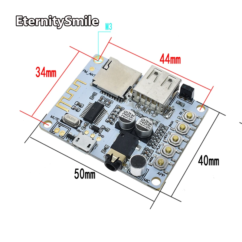 Плата аудиоресивера Bluetooth с USB-разъемом для TF-карты декодирование