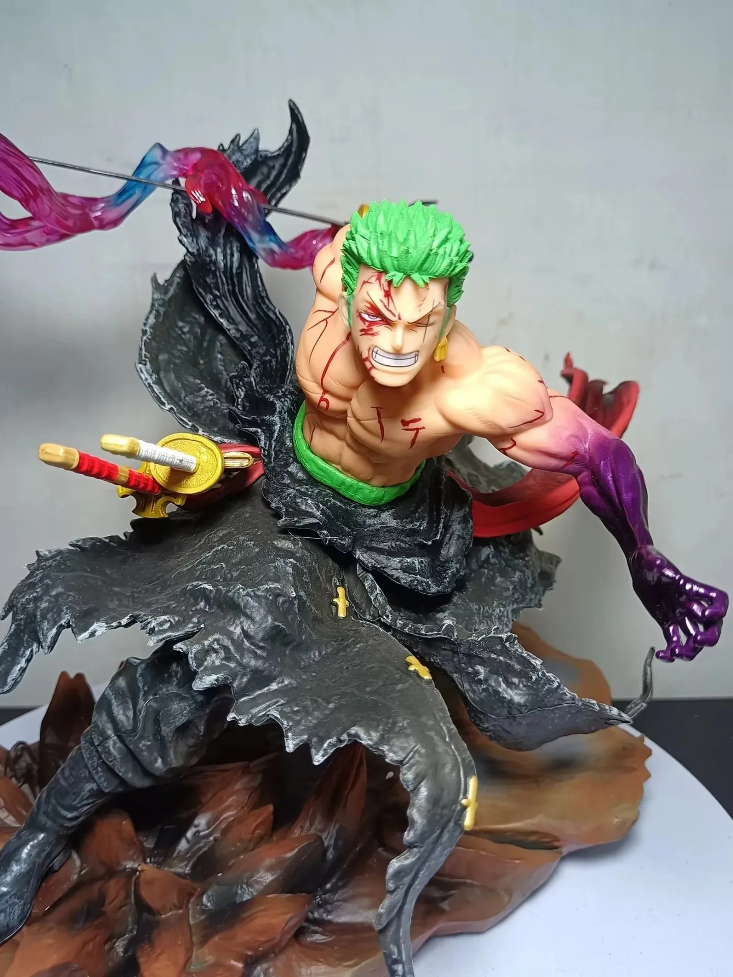 Аниме ONE PIECE GK двойная голова спецэффекты сцена ророноа Зоро статуя ПВХ