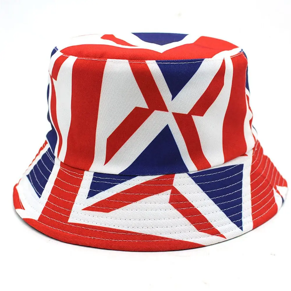 

Summer Sun Flag Print Women & Man Queen's Jubilee British Union Jack Hat Bucket Hat