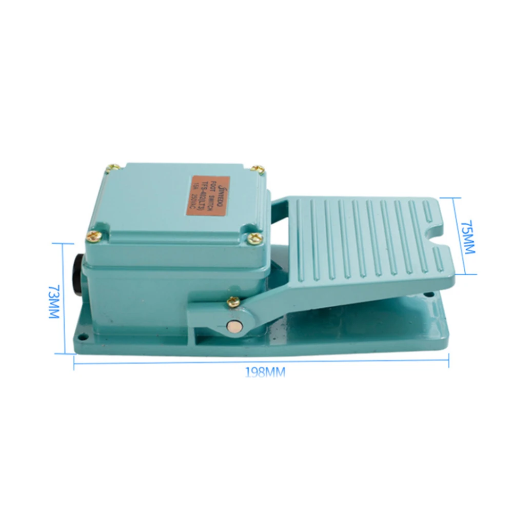 1 шт. TFS-402 AC 250V 15A 1NO 1NC Мгновенный Педальный переключатель кабельная втулка