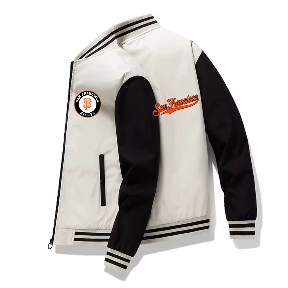

Осенние мужские куртки, пальто, Сан-Франциско, приталенная куртка-бомбер унисекс, мужская бейсбольная Спортивная повседневная Уличная одежда на молнии