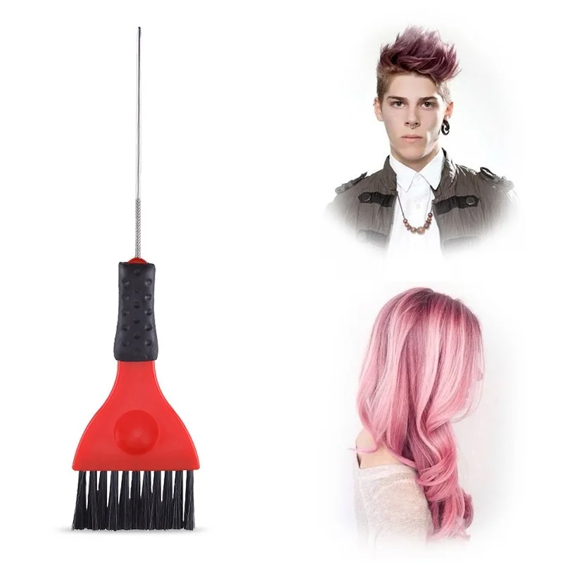 

Plastic Handle with Tail Hair Dyeing Comb Pro Salon Tinting Brush Barber Coloring Highlighting Hair Brushes Hair Styling Tool