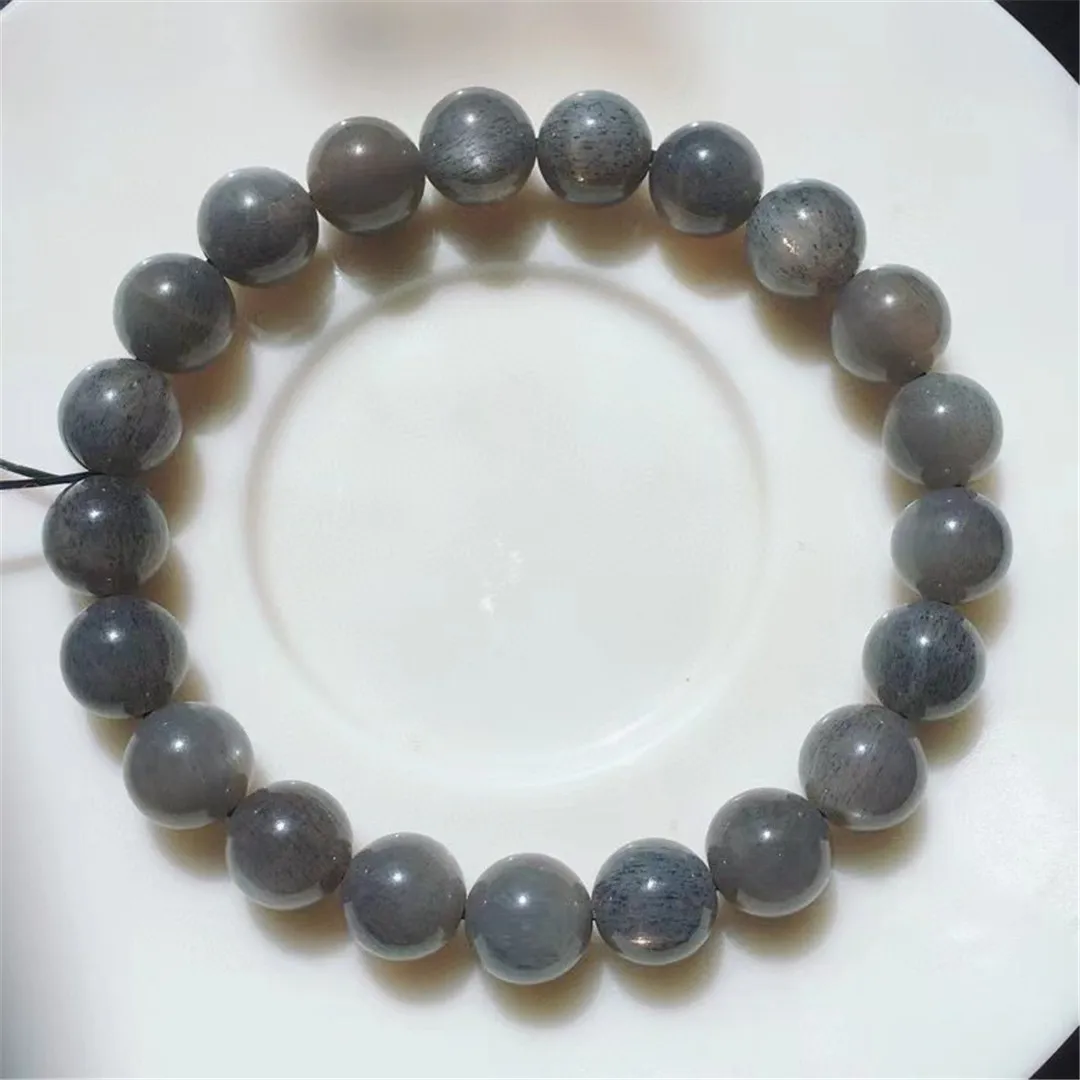 

Браслет из натурального черного золота с солнцезащитными камнями, 9 мм, ювелирные изделия для женщин и мужчин, подарок для здоровья любимой, ...