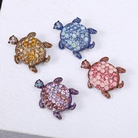 new alloy rhinestone turtle brooch sea animal series brooches sari scarf buckle clothing accessories womens corsage outfit gift