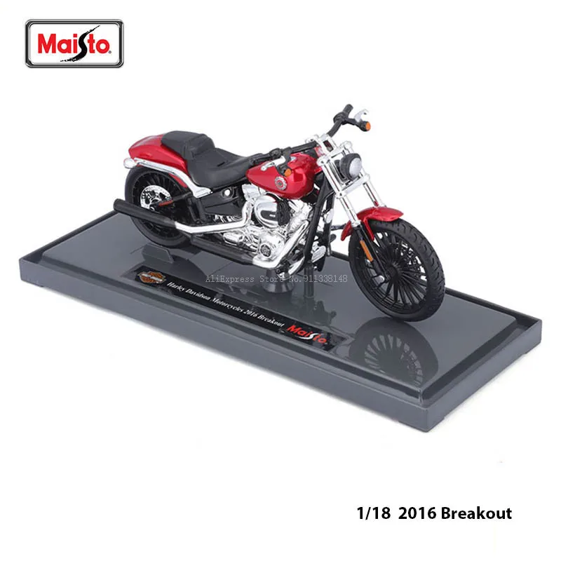 

Maisto 1:18 HARLEY-DAVIDSON 2016 BREAKOUT Alloy Static Die Casting Motorcycle Model Classic Car Collectible Gift Toy
