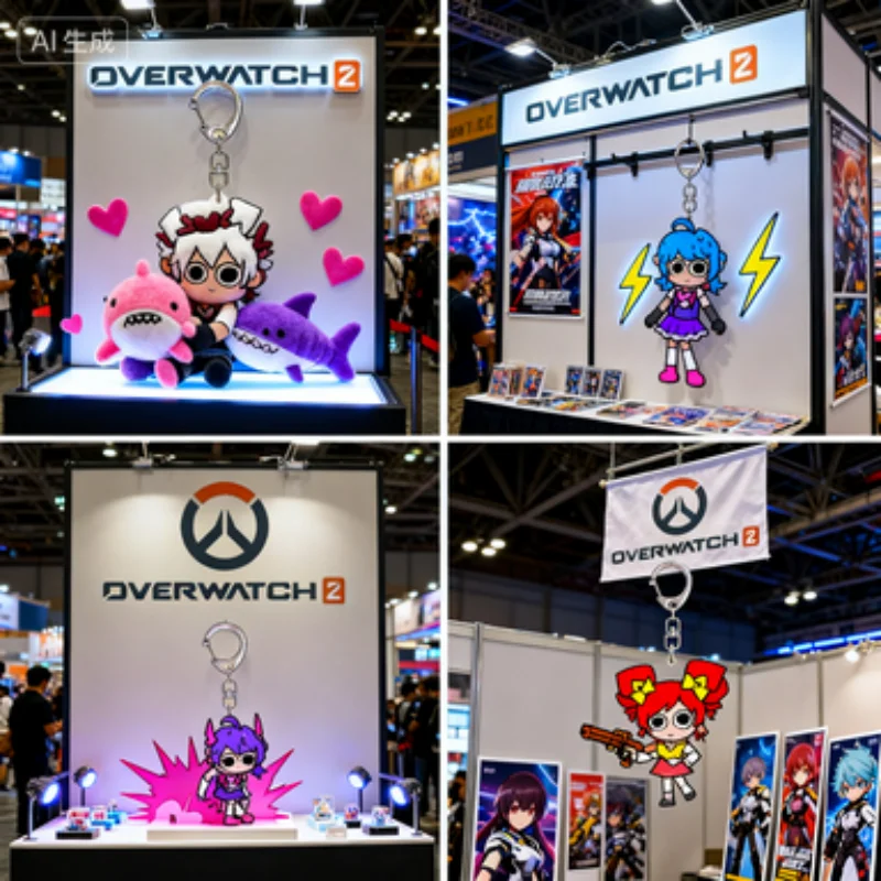 Фото Overwatch HDKeyring Подвеска Shimada Hanzo Подарки Акриловый Брелок Подвесные Украшения Аксессуары Орнамент Рюкзак №1