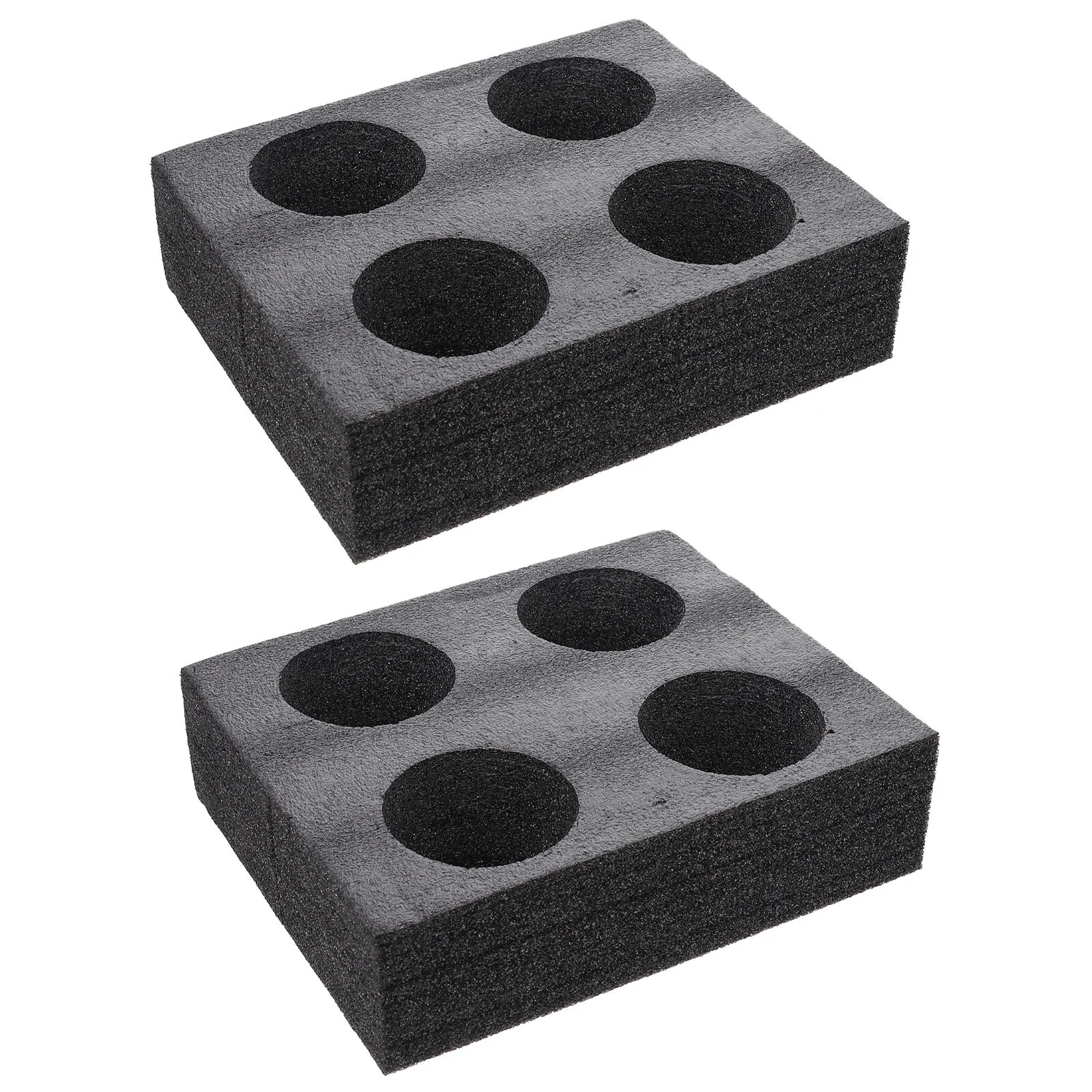 

2 Pcs Bottle Holder Car Stuffs For Eating Takeout 4-Cup Tray Foam Pearl Cotton Packing Supply Carrier Trays Drink