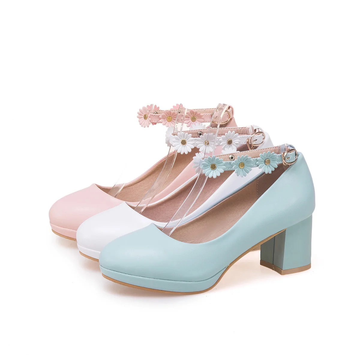 Children Girls High heel Shoes Kids Princess Sandals Fashion Flowers Women's Platform Pumps High Heels For Party Wedding 30-43