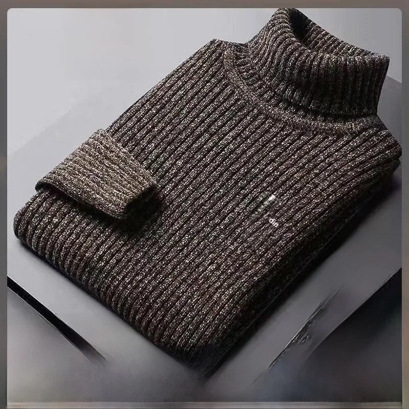 Pierre Cardin осенне-зимний мужской свитер с воротником из меха норки теплый