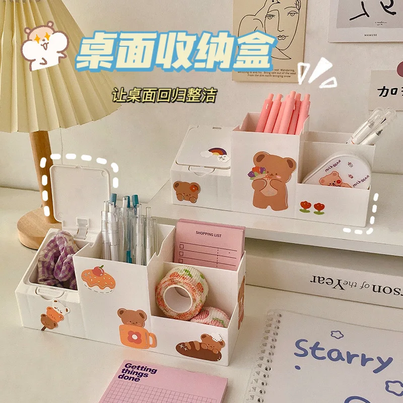 

Настольный канцелярский Органайзер, пластиковый держатель для карандашей с 4 отделениями, стеллаж для хранения, настольный канцелярский ак...