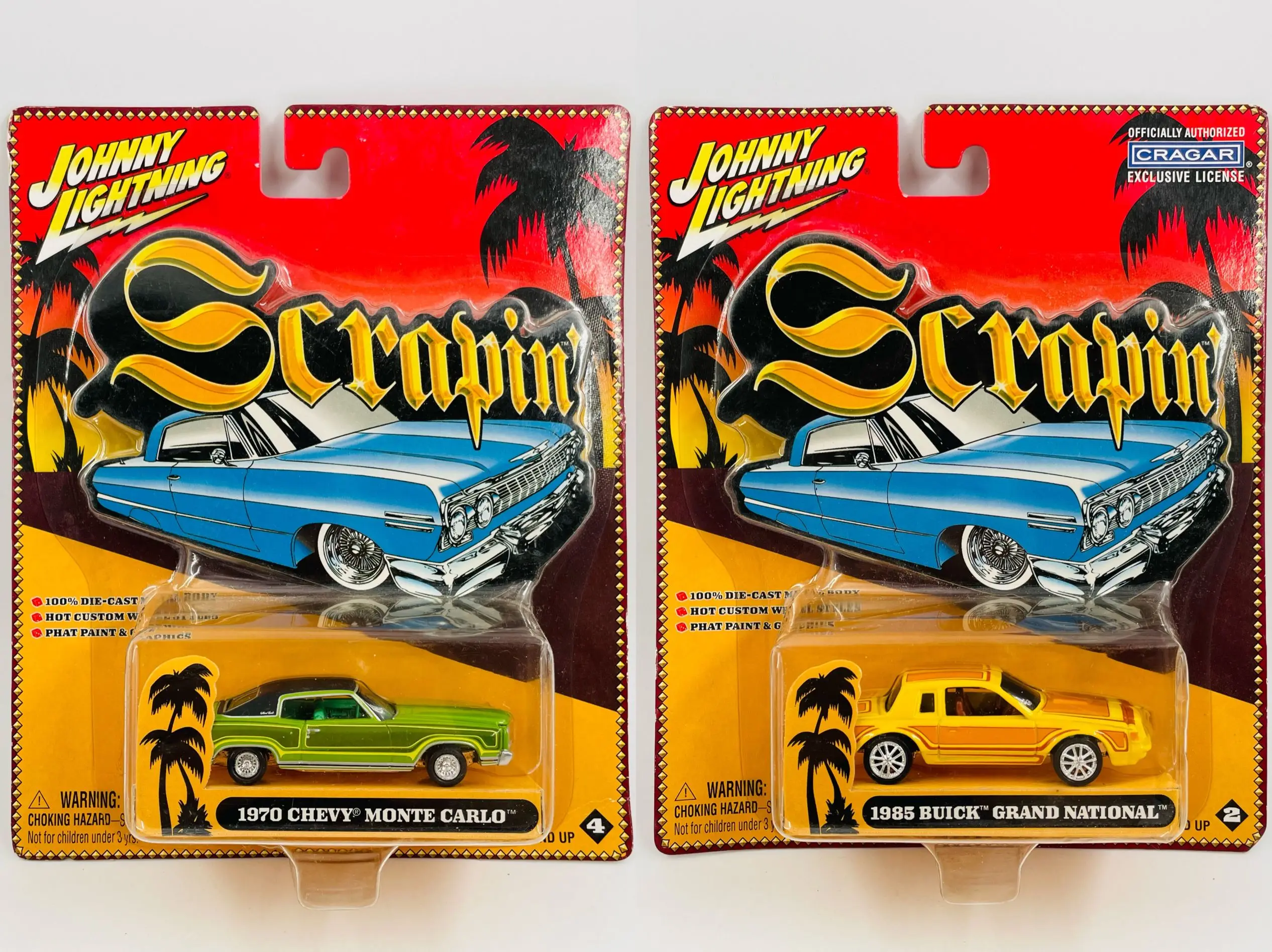 

Johnny lightning 1:64 1970 Chevrolet Monte Carlo 1985 Buick GRAND Collect die-casting alloy car model ornaments