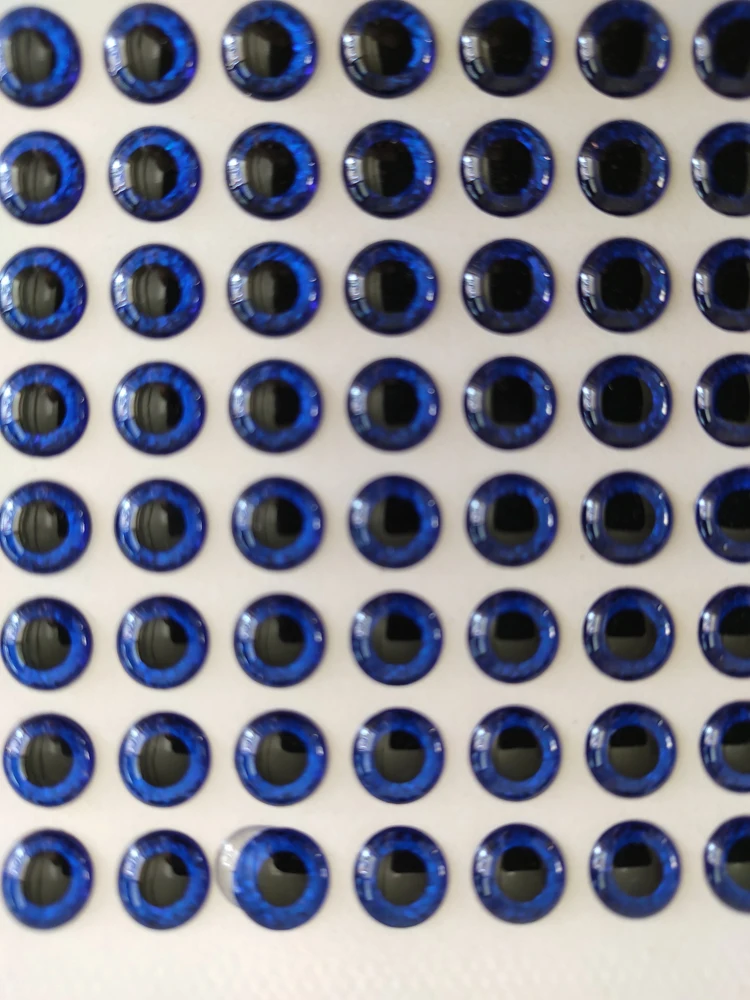 4 мм 5 6 7 8 искусственная рыбалка Синий Круглый ученик 3D мягкая голографическая