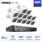 ANNKE 4K Ultra FHD полноцветная система видеонаблюдения 16CH 8MP DVR рекордер с 8MP наружная погодозащищенная камера видеонаблюдения
