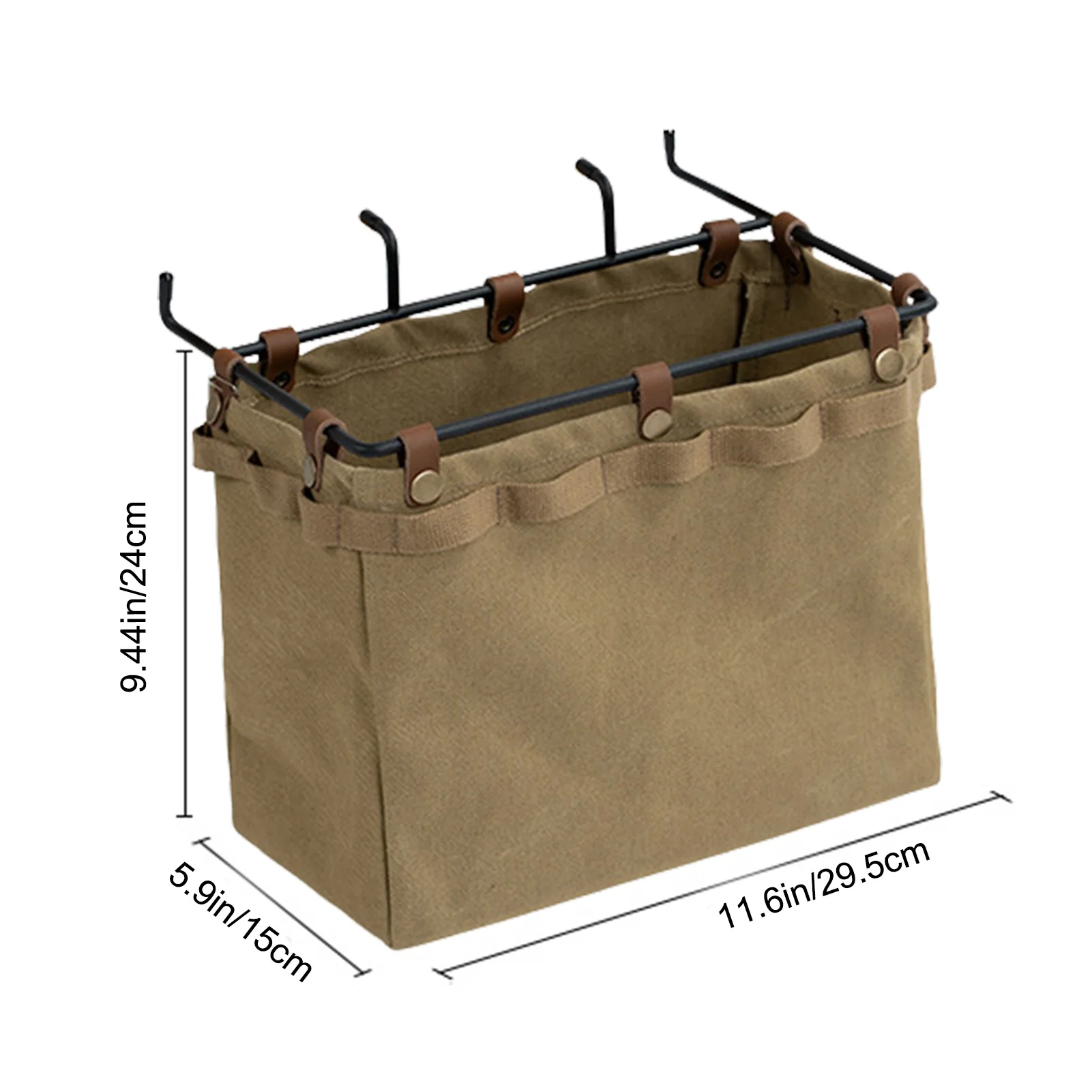 Camping Table Side Hangings Bag Picnic Desk Bag Organizer Deskside Bags Pouch With Slip Pocket Hard PP Board Support Suitable images - 6