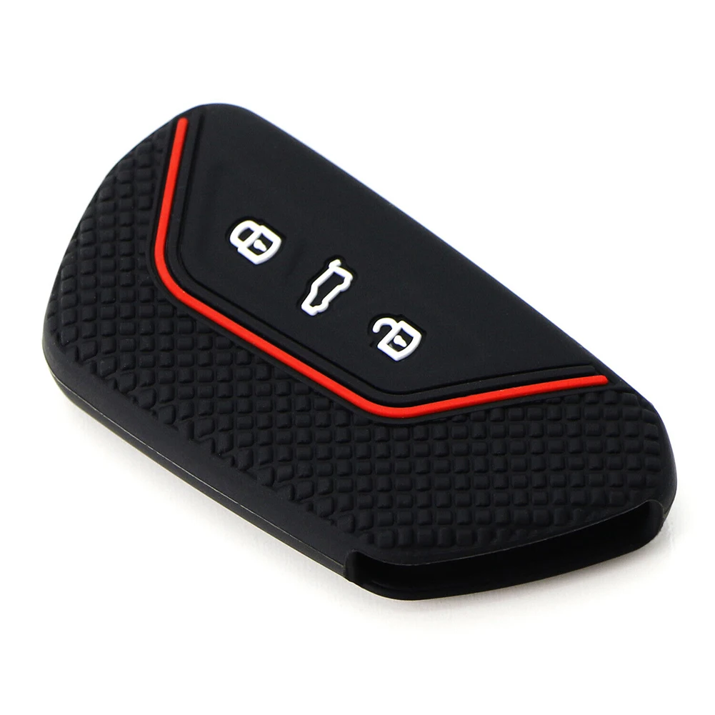

1pc New Car Black Soft Silicone Key Fob Cover For Golf MK8 For Skoda Octavia For Golf 8 For ID.3 For ID.4