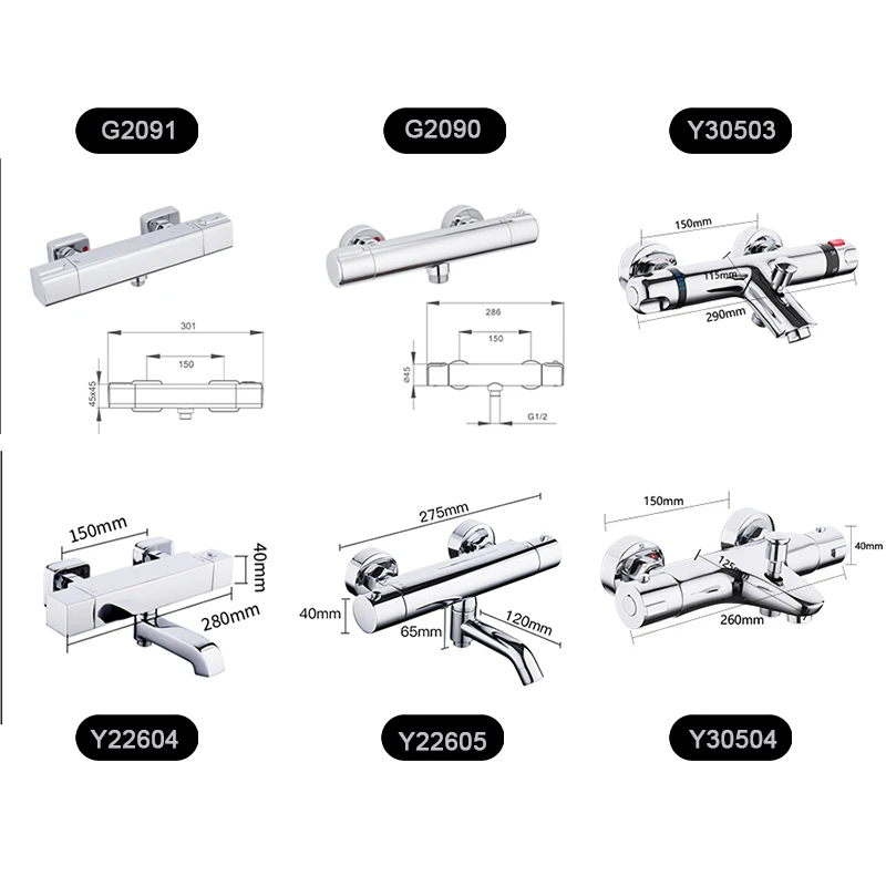 Смесители для душа GAPPO Смеситель ванны с термостатом настенный смеситель душем
