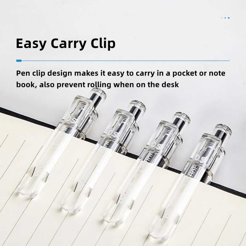 Ручки-стержни Deli со сменными гелевыми чернилами 0 5 мм черные и синие