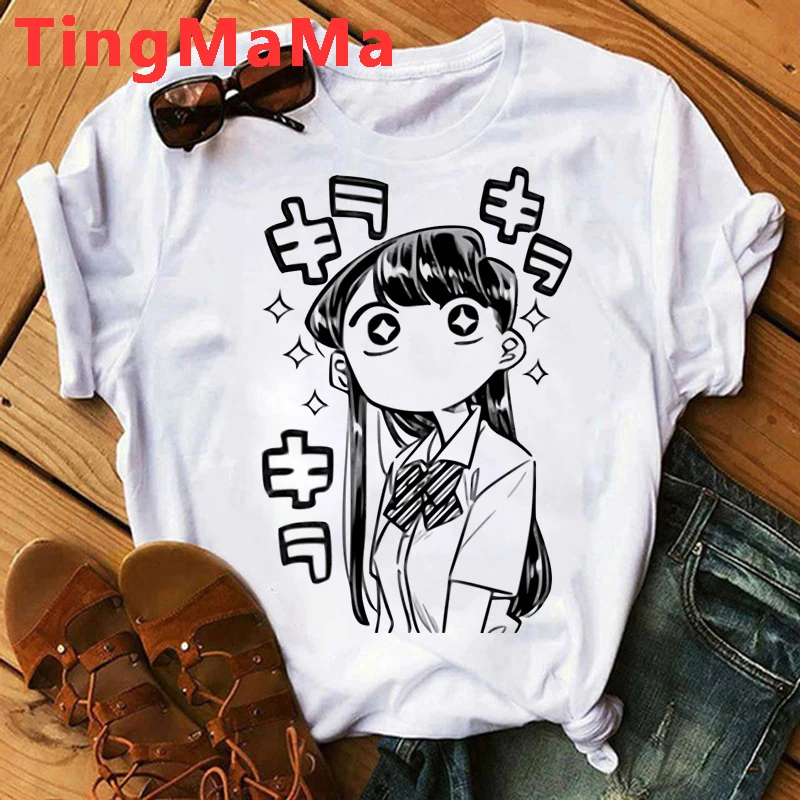Футболка мужская в стиле японского аниме милая мультяшная рубашка хип-хоп с