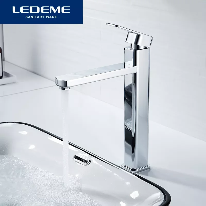 

Basin Faucet Brass Hot Cold Water Mixer Vanity Taps Deck Mounted Washbasin Bath Faucets Tap L1133