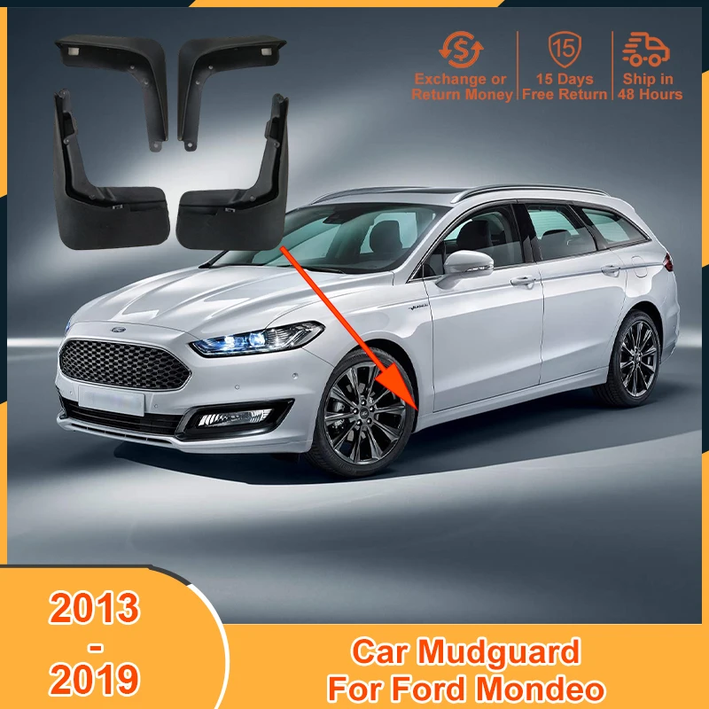 

Auto Car Mudflaps Mud Flaps for Ford Mondeo 2013 2014 2015 2016 2017 2018 2019 Black PVC Mudguard Splash Guards Protector Fender