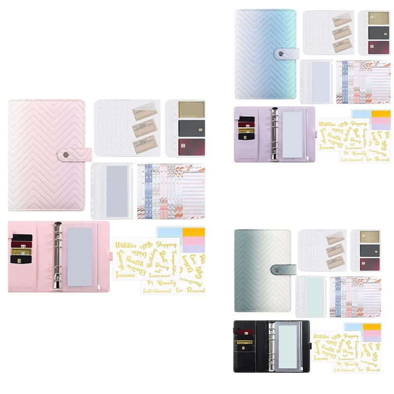 

Папка для денег A6, органайзер для денег с конвертами на молнии, папка для денег для бюджетных целей и экономии денег