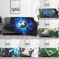 soccer multifunctional warm flannel cool blanket bed sofa personalized super soft warm bedspread