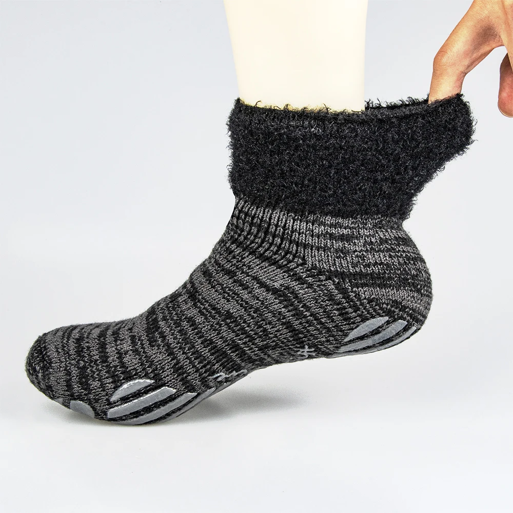 Winter Men Super Thick Cashmere Warm Sock Autumn Warm WoolHome Floor Anti-slip Women Thermal Heating Dragging Shoes OutdoorSocks