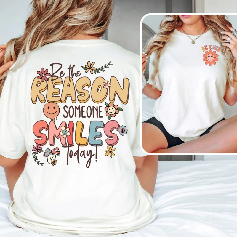 Be The Reason Someone Smiles Today Футболка Мотивационный консультантор Sped Teacher Mental Health Matter