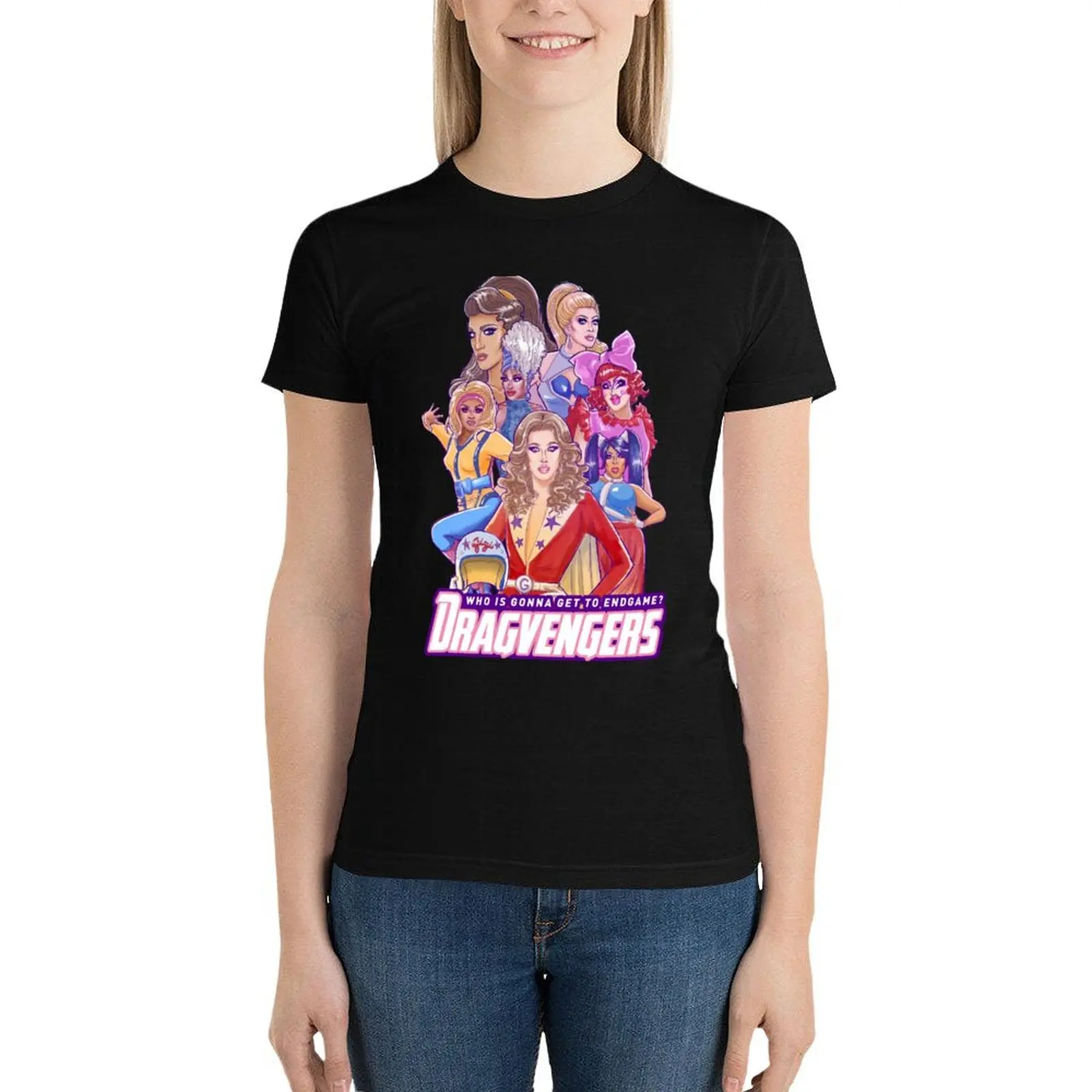 Футболка RuPaul's Dragvengers корейские модные футболки женская футболка