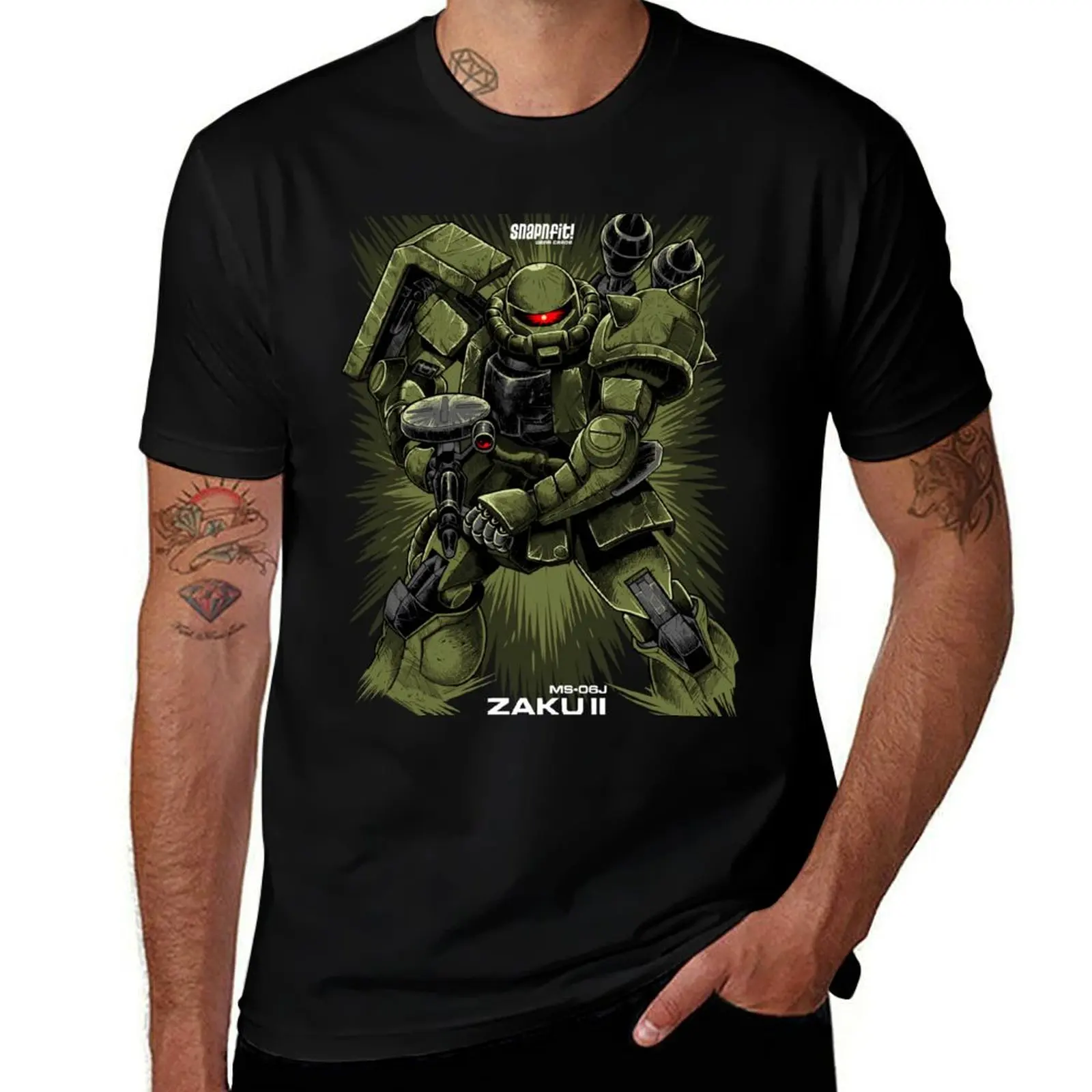 Футболка ZAKU с графикой корейская модная мужская одежда больших размеров