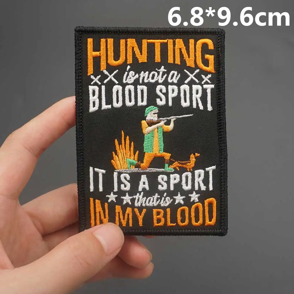 Нашивки с вышивкой оленя охотника липучкой и петлей значок для одежды шляпы