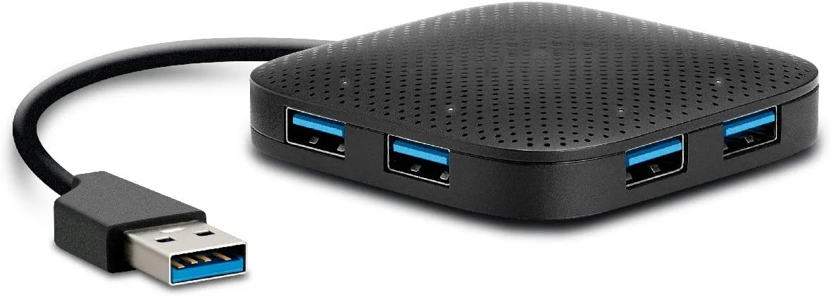 

New Compatível com Windows Mac Chrome e Linux OS com botão liga/desliga (UH700) 4 portas Preto 4 USB 3.0 Ports