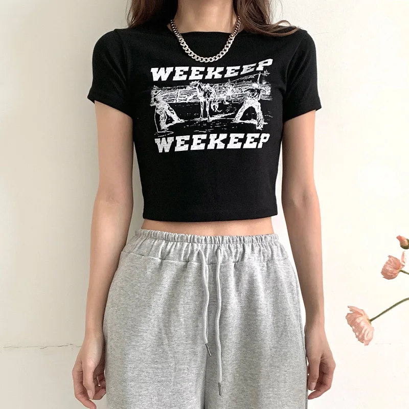 

The Made Moon Women's Wipp-on Crop short-sleeved T-shirt