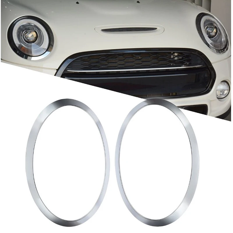 

Кольцо рамки переднего/заднего фонаря для BMW Mini Cooper F55 F56 F57 2014-2019, глянцевый черный/хромированная накладка на крышку лампы 51712355791 51712355798