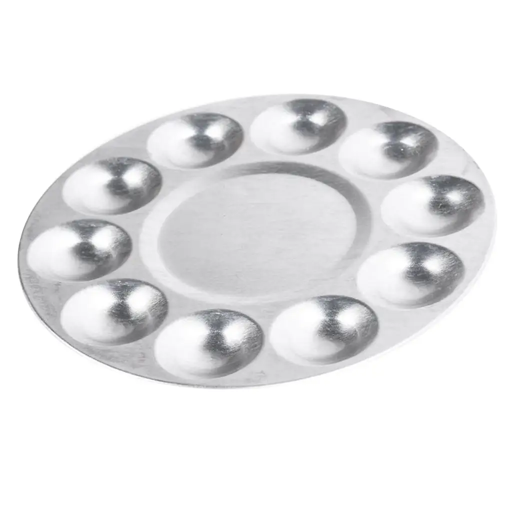 

Mix Paint Watercolor Mix Tray Tool Alloy 10 Slot Tray 169mm
