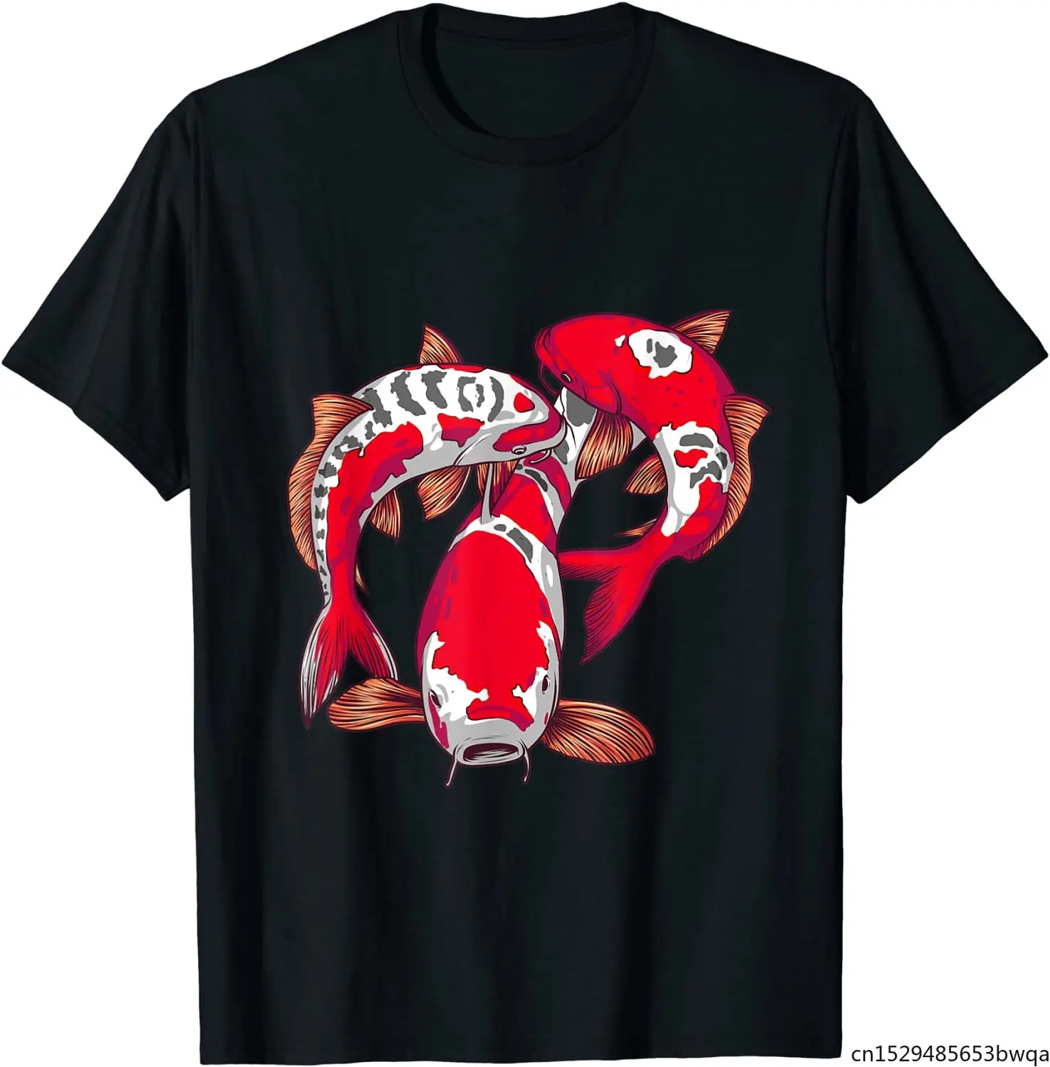 Funny Koi Fish Gift for Men Cool Japanese Fish Lover T-shirts Fashion Casual Cotton Tees Tops O-Neck Short Sleeve Men T Shirt