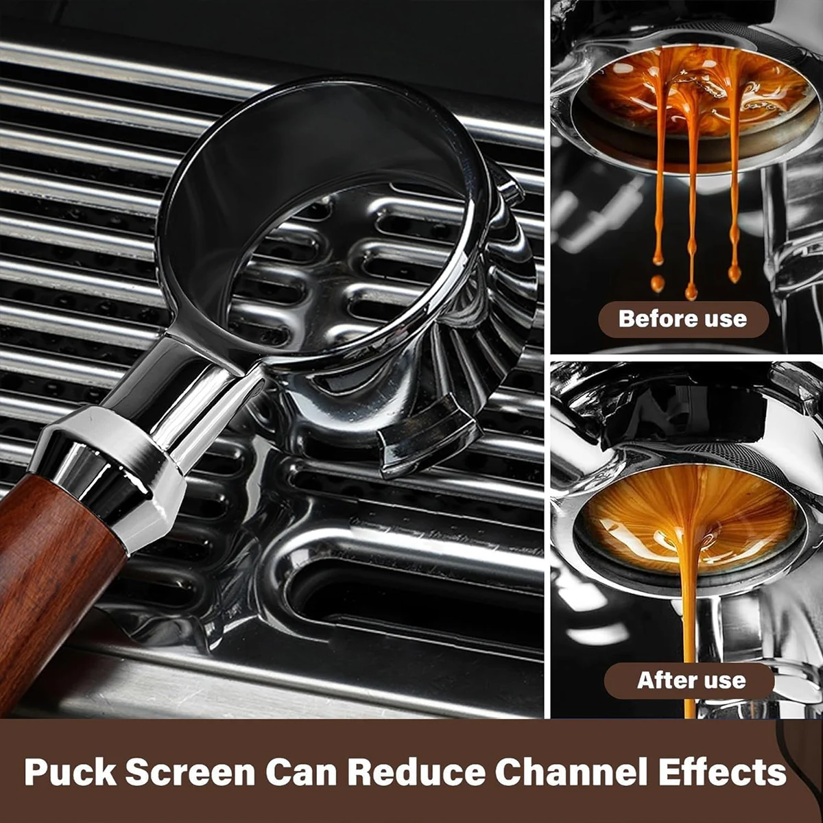 51 мм 304 нержавеющая сталь ручка без дна аксессуары для кофемашины Съемная