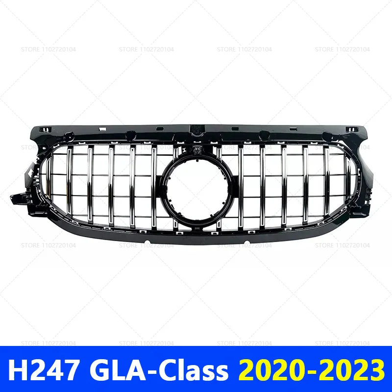 

Для 2020-2023 H247 GLA-Class Mercedes Benz GLA180 GLA200 GLA250 GLA45 AMG GT Стиль Верхний бампер Капот Сетка Передняя решетка Решетка
